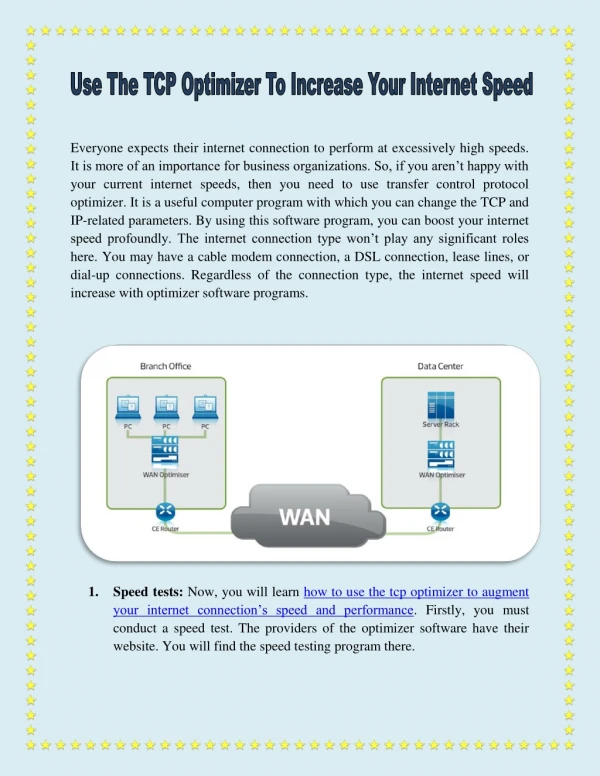 Use The Tcp Optimizer To Increase Your Internet Speed