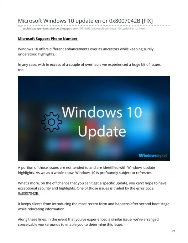 Microsoft Windows 10 update error 0x8007042B [FIX]