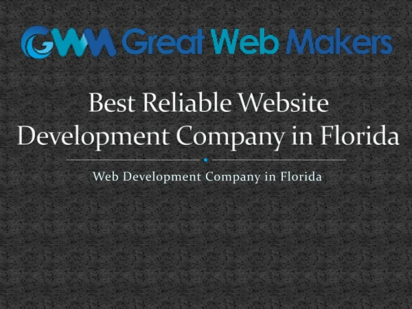 Best Reliable Website Development Company in Florida