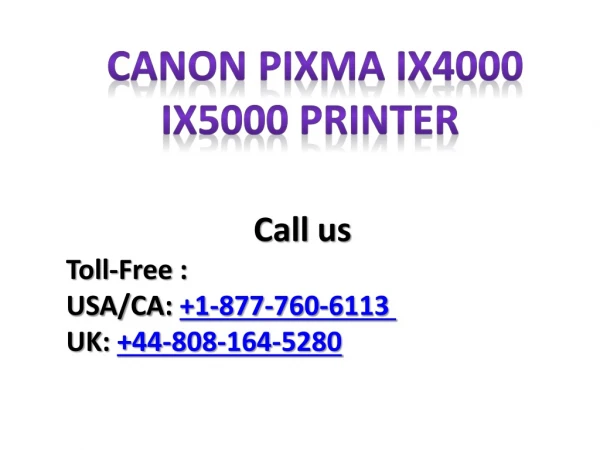 Canon PIXMA iX4000 iX5000 Printer