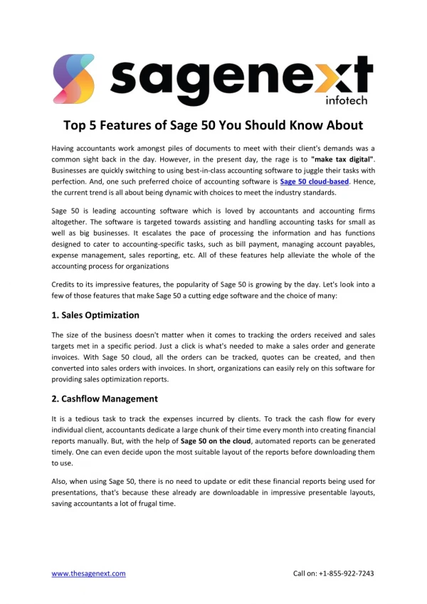 Top 5 Features of Sage 50 You Should Know About