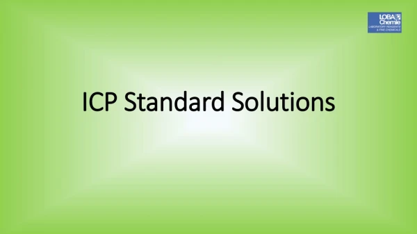 ICP Standard Solutions from Loba Chemie