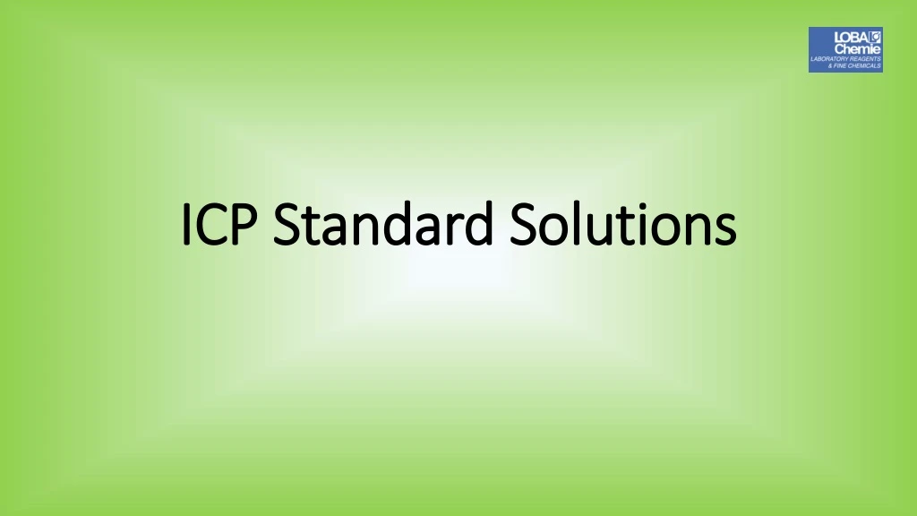 icp standard solutions