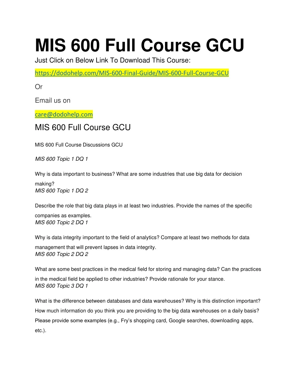 mis 600 full course gcu just click on below link