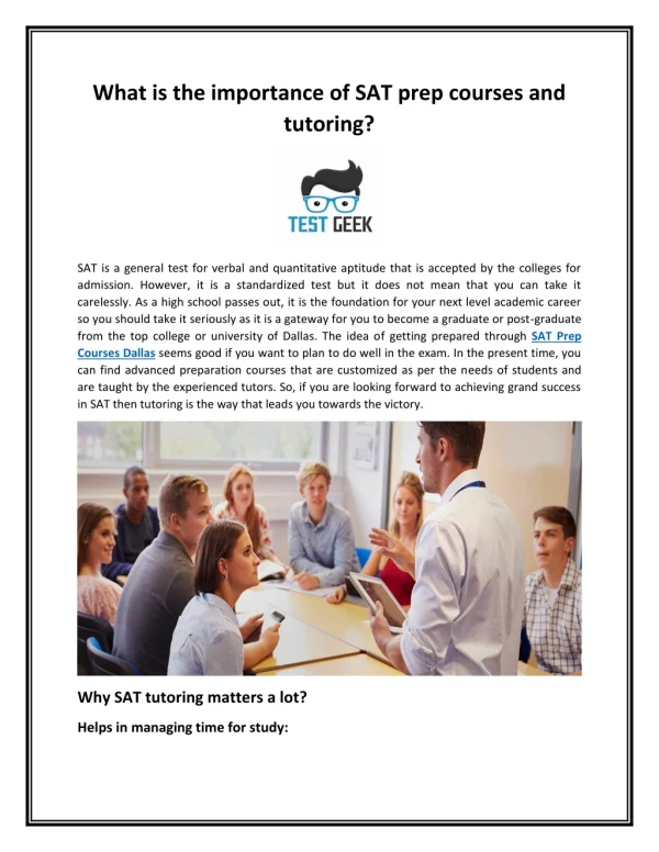 What is the importance of SAT prep courses and tutoring