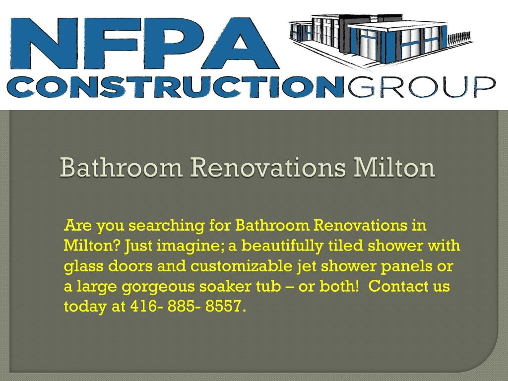 bathroom renovations milton