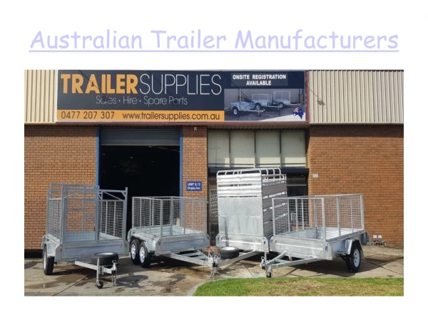 Australian Trailer Manufacturers