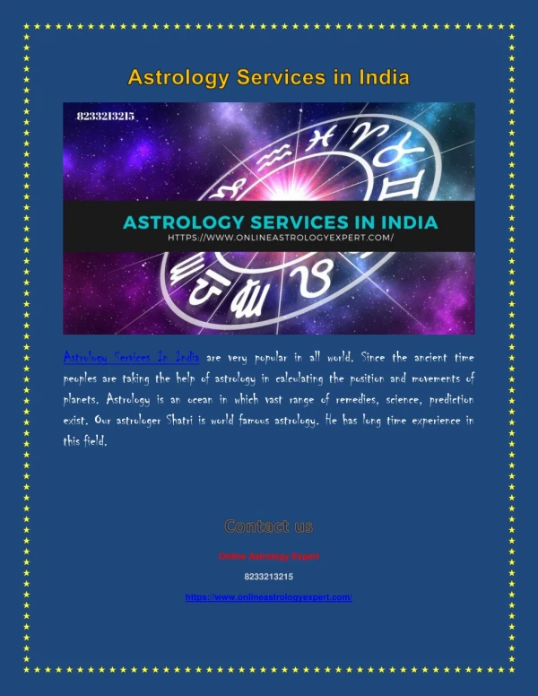 Astrology Services In India