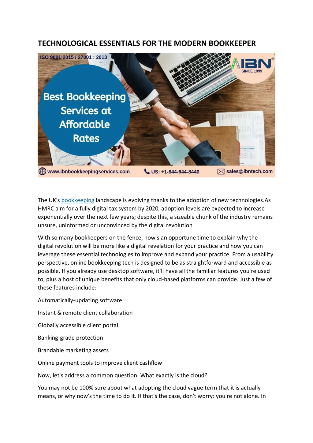 technological essentials for the modern bookkeeper