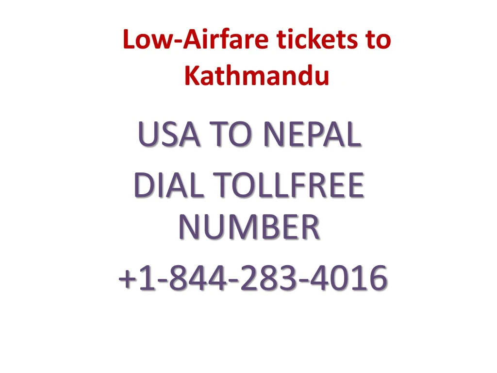 low airfare tickets to kathmandu