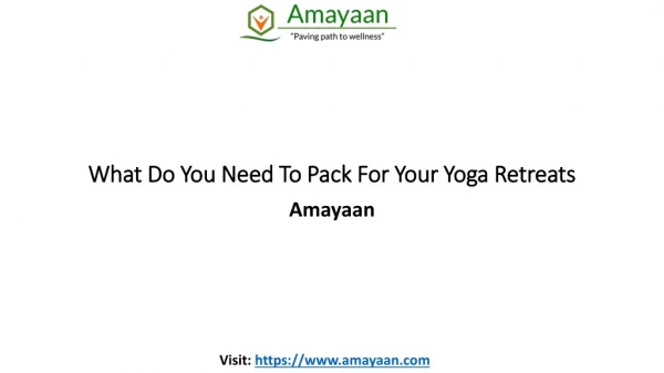 What Do You Need To Pack For Your Yoga Retreat
