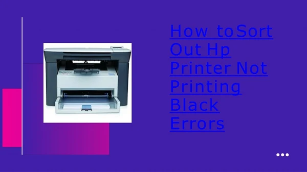what to do for solve hp printer not printing issue