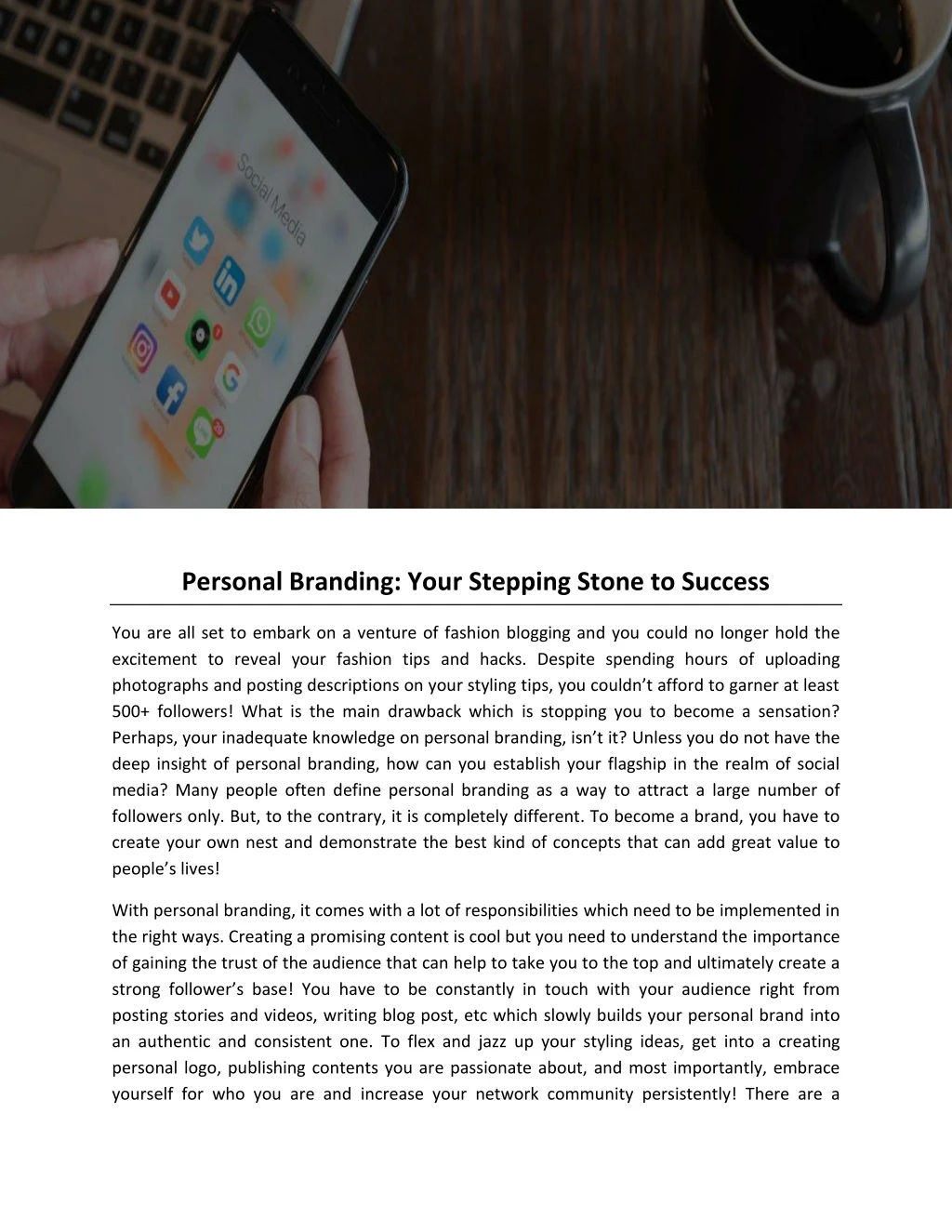 personal branding your stepping stone to success