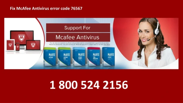 Fix McAfee Antivirus error code 76567
