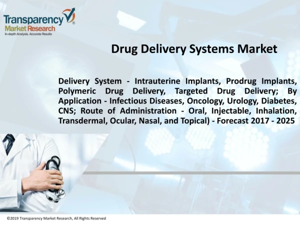 Drug Delivery Systems Market to be Worth US$ 900 Bn by 2025