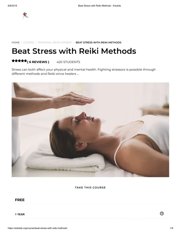 Beat Stress with Reiki Methods - Edukite