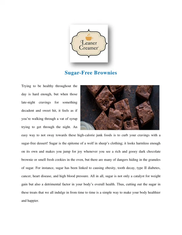 Sugar-Free Brownies