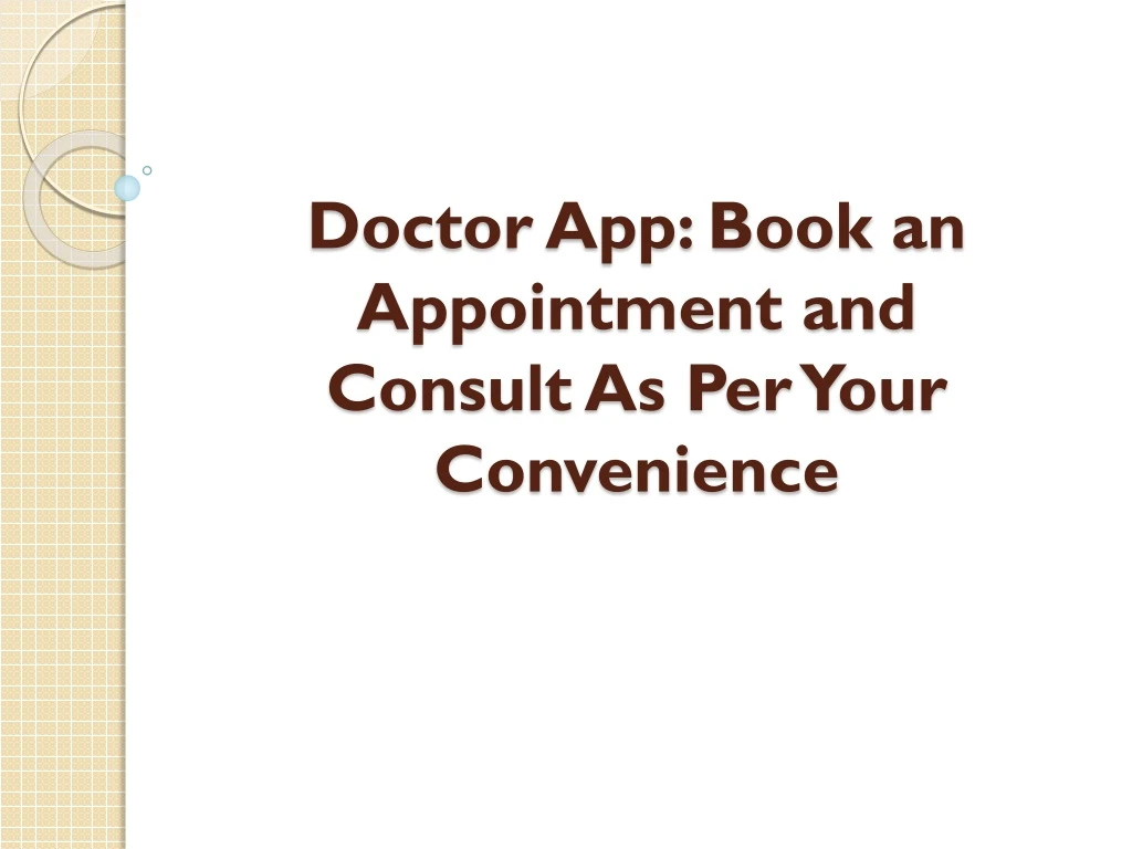 doctor app book an appointment and consult as per your convenience
