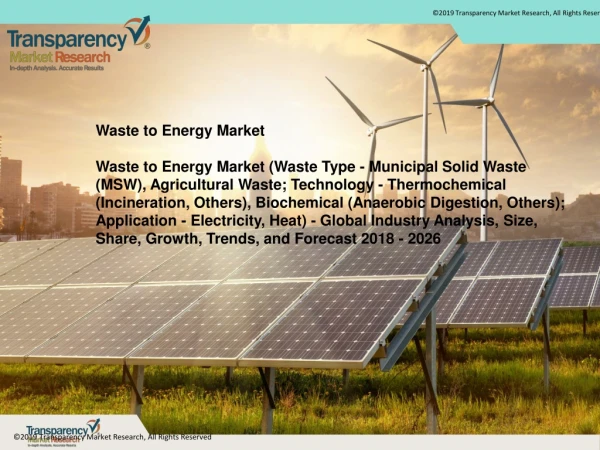 Waste to Energy Market (Waste Type - Municipal Solid Waste (MSW), Agricultural Waste; Technology - Thermochemical (Incin