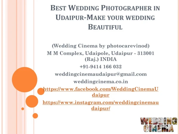 Best Wedding Photographer in Udaipur-Make your wedding Beautiful