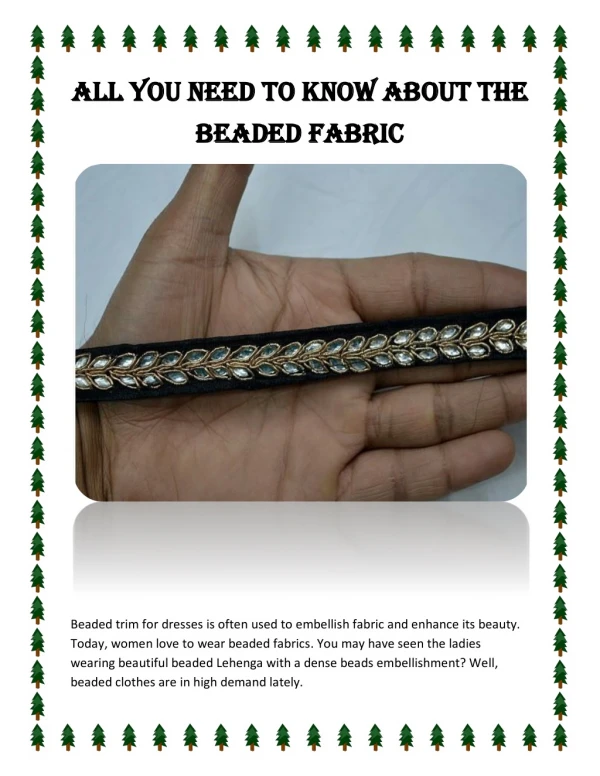 All You Need to Know About the Beaded Fabric