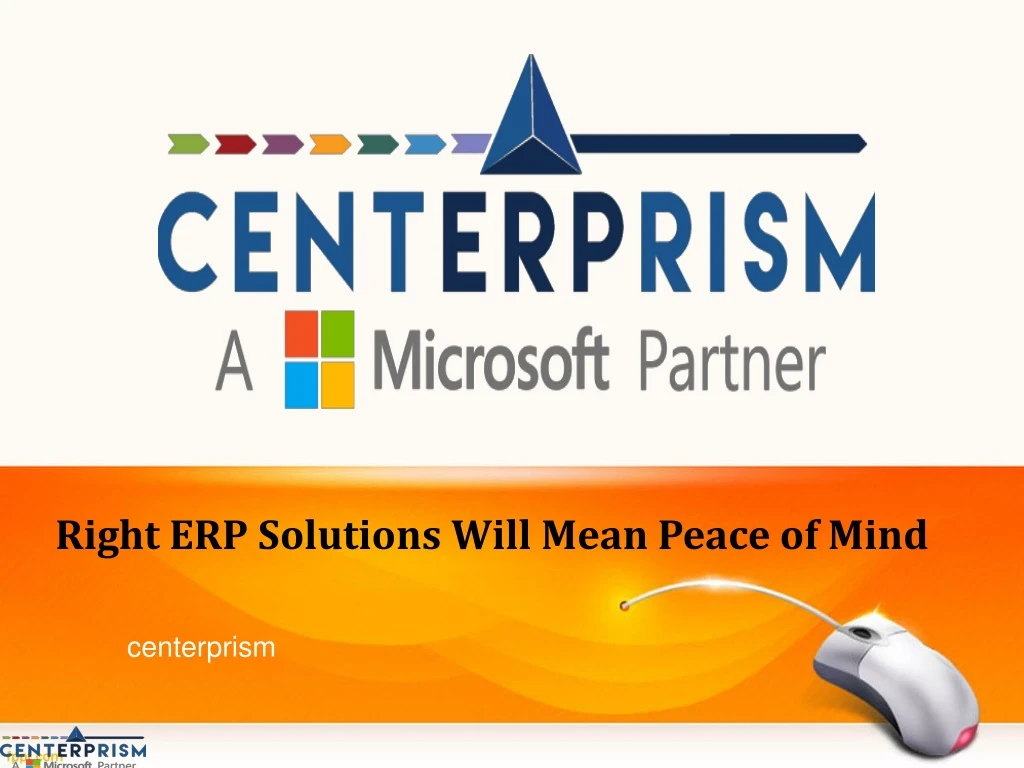 right erp solutions will mean peace of mind