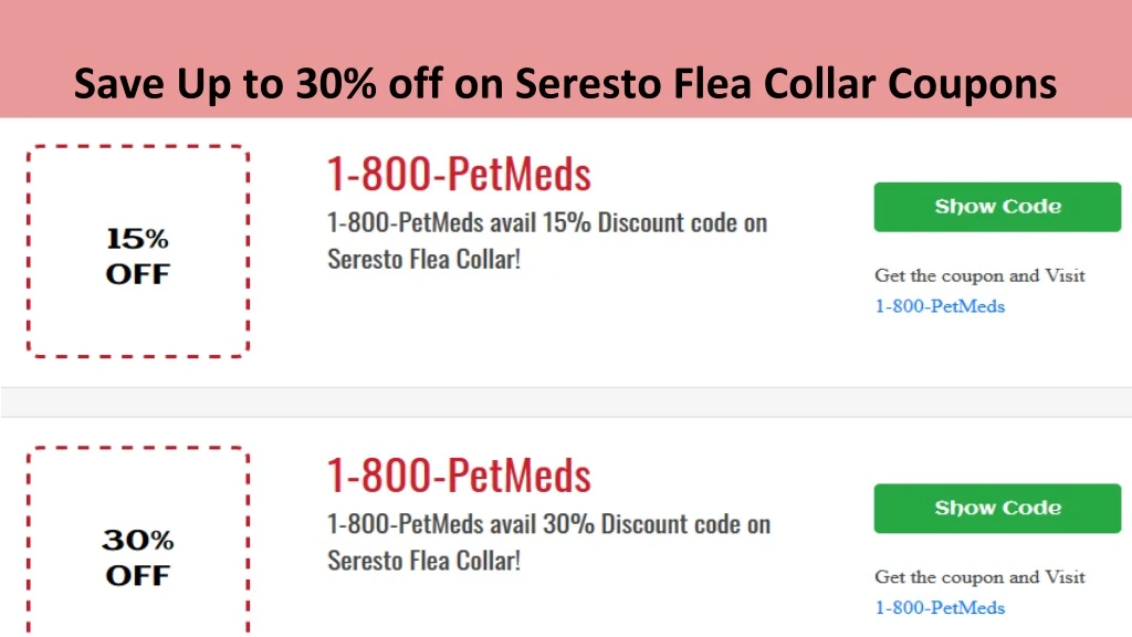 save up to 30 off on seresto flea collar coupons