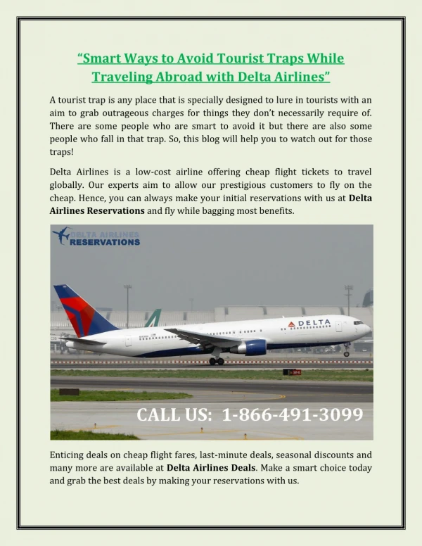 Smart Ways to Avoid Tourist Traps While Traveling Abroad with Delta Airlines