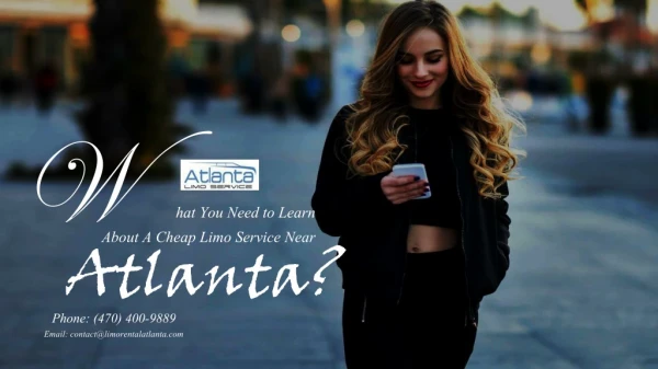 What You Need to Learn About A Limo Service Near Atlanta