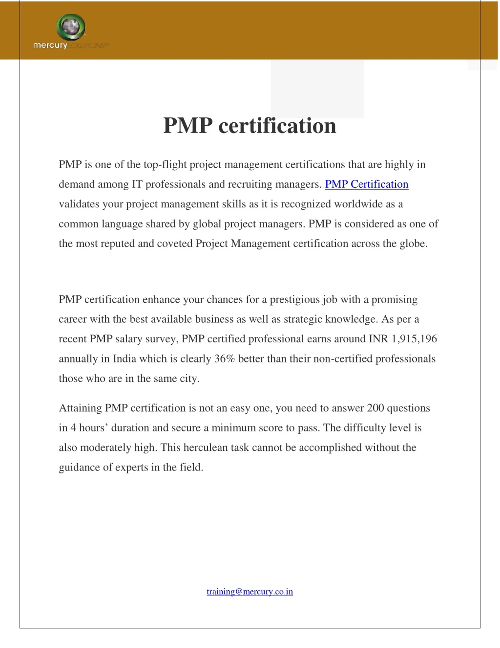 pmp certification