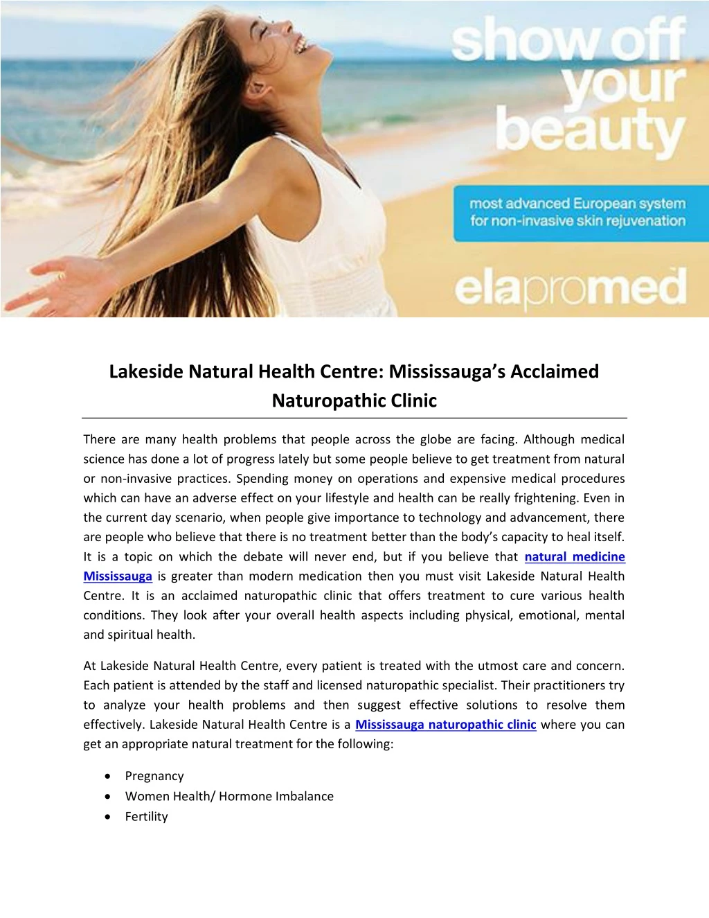 lakeside natural health centre mississauga