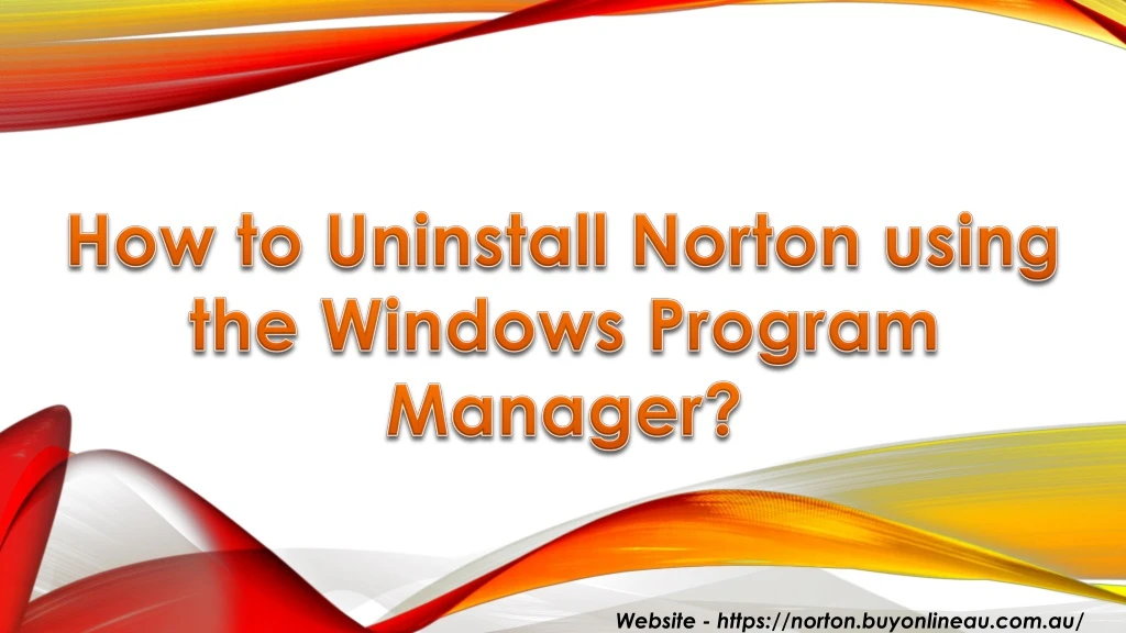 how to uninstall norton using the windows program