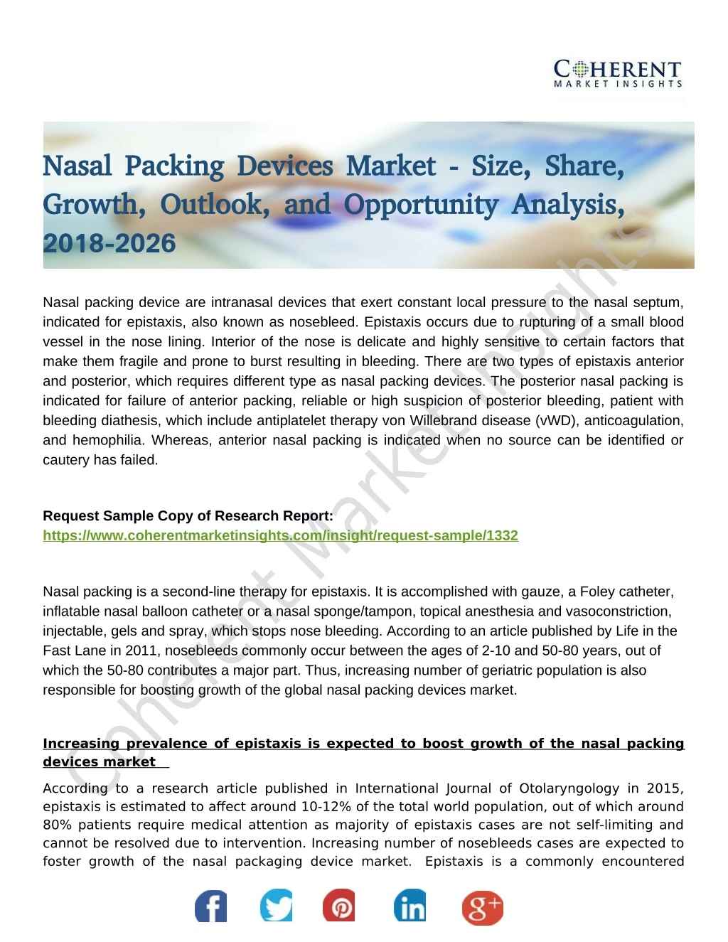 nasal packing devices market size share nasal