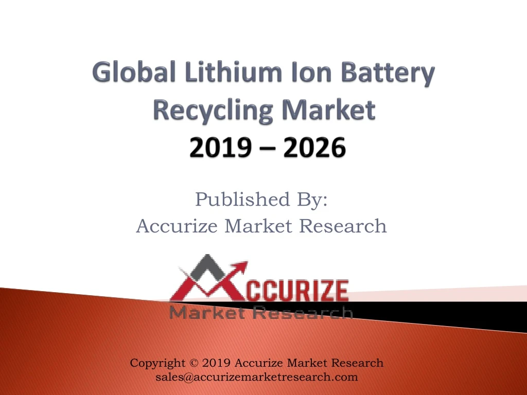 global lithium ion battery recycling market 2019 2026