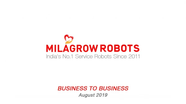 Milagrow Corporate B2B Presentation
