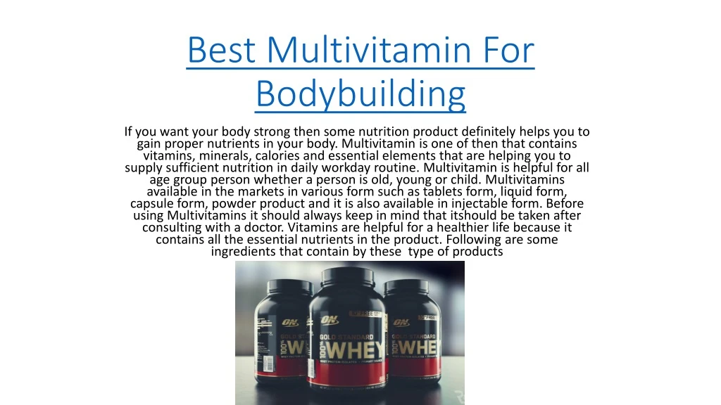 best multivitamin for bodybuilding
