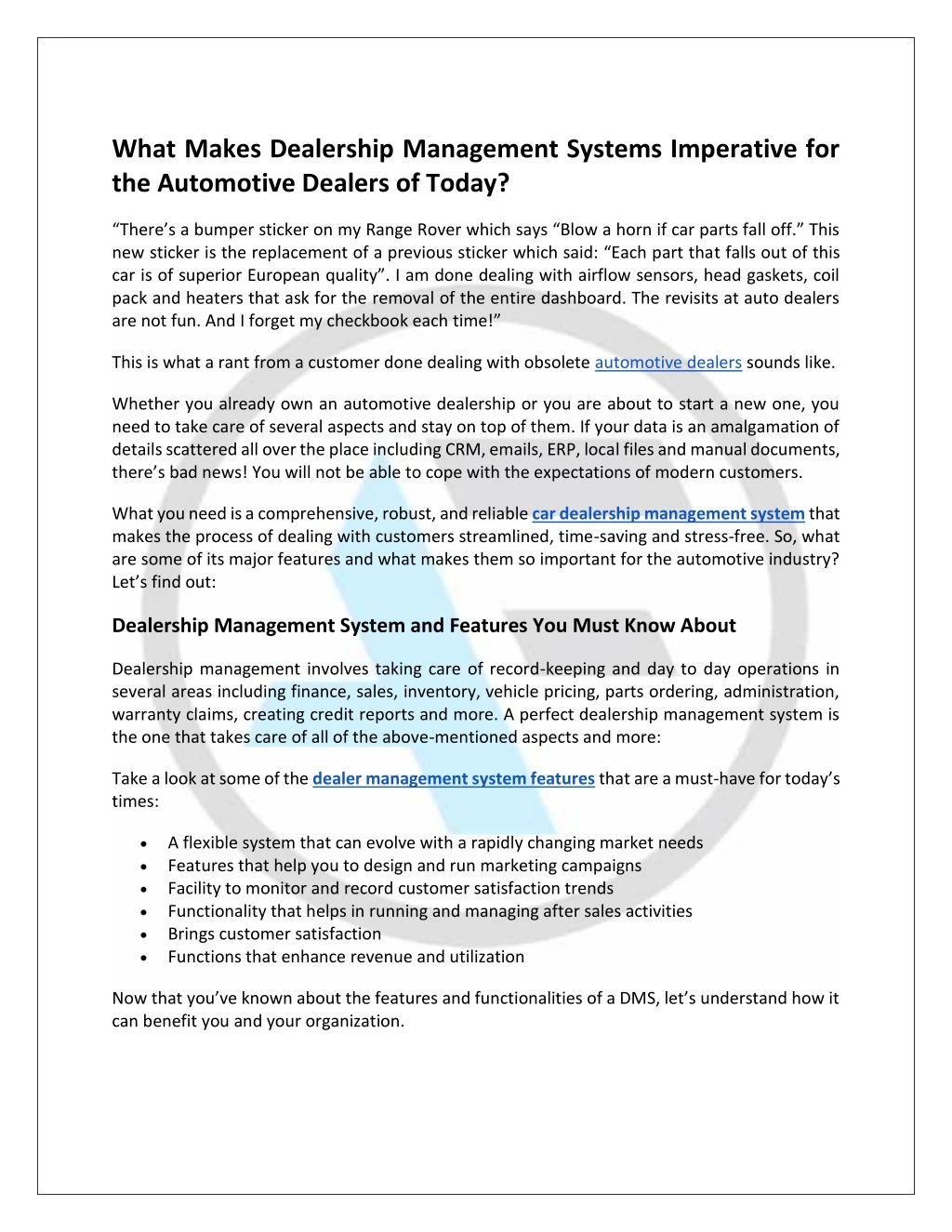 what makes dealership management systems