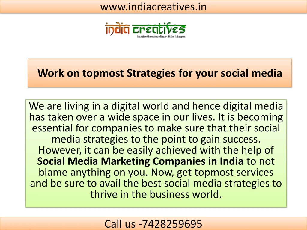 work on topmost strategies for your social media