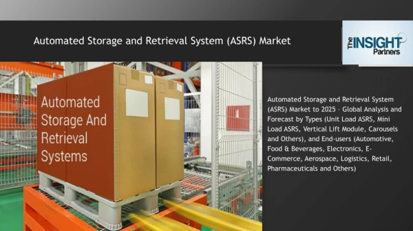 Automated Storage and Retrieval System: Growing e-commerce industry bringing-in more automated storage solutions