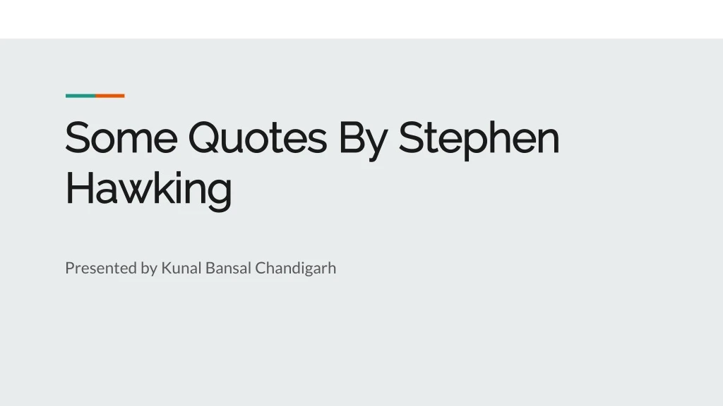 some quotes by stephen hawking