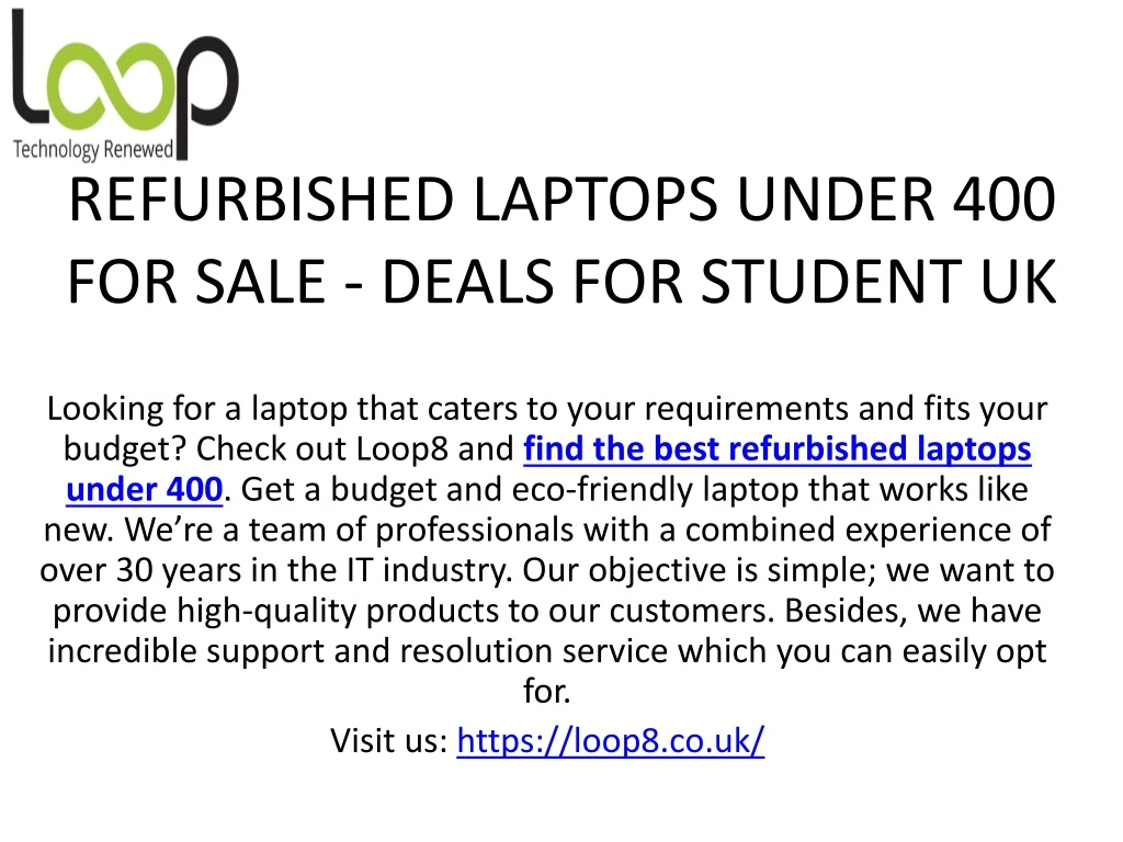 refurbished laptops under 400 for sale deals for student uk