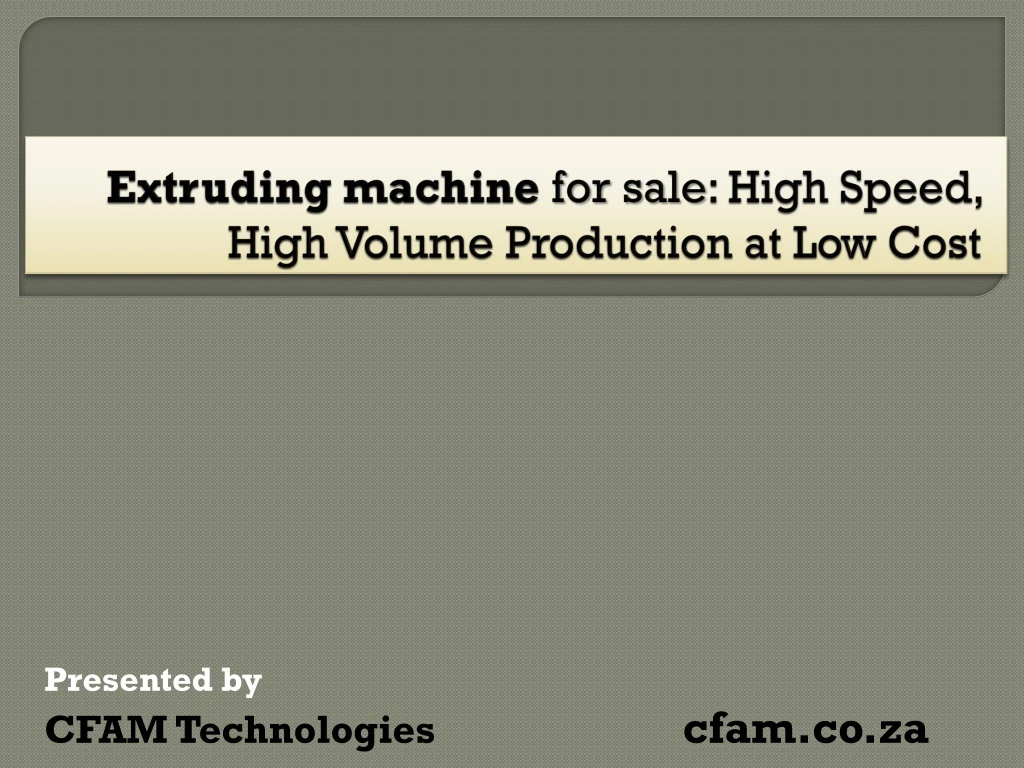 extruding machine for sale high speed high volume production at low cost