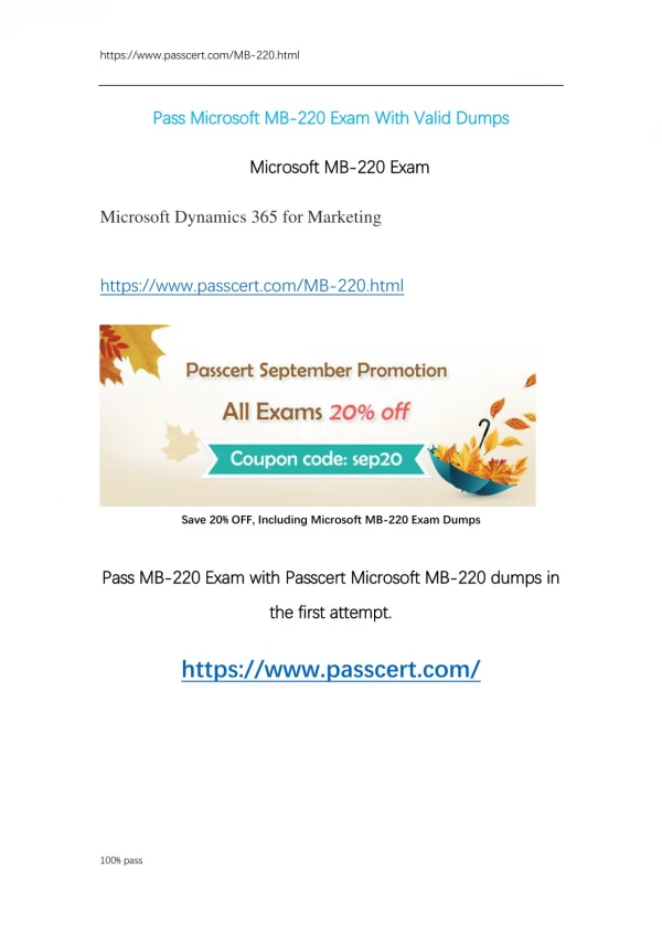 Microsoft MB-220 Exam Dumps