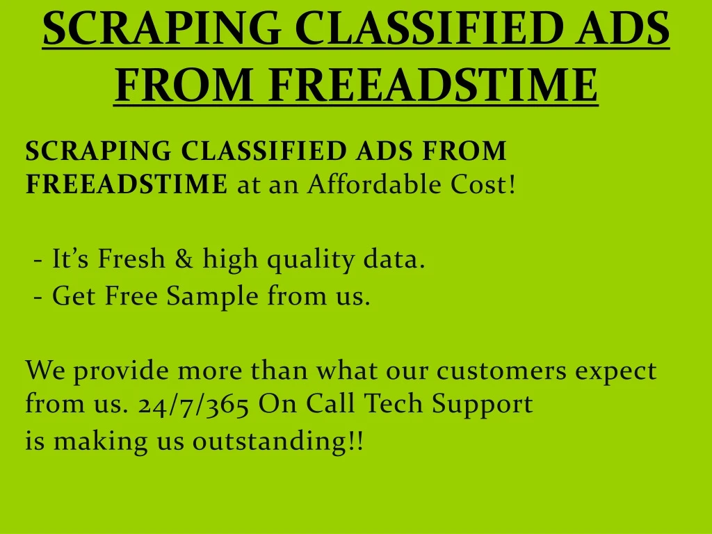 scraping classified ads from freeadstime