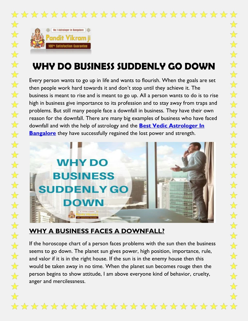 why do business suddenly go down