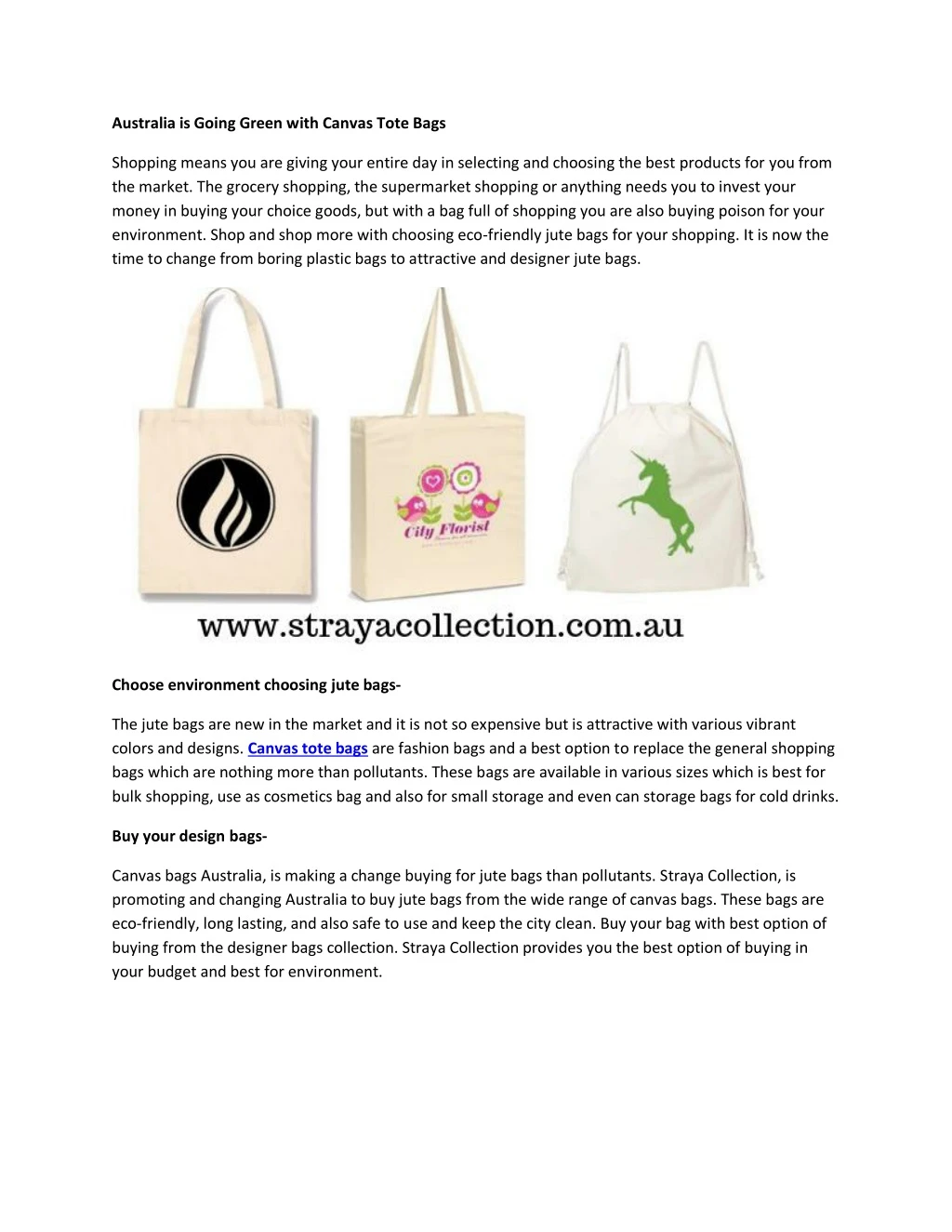australia is going green with canvas tote bags