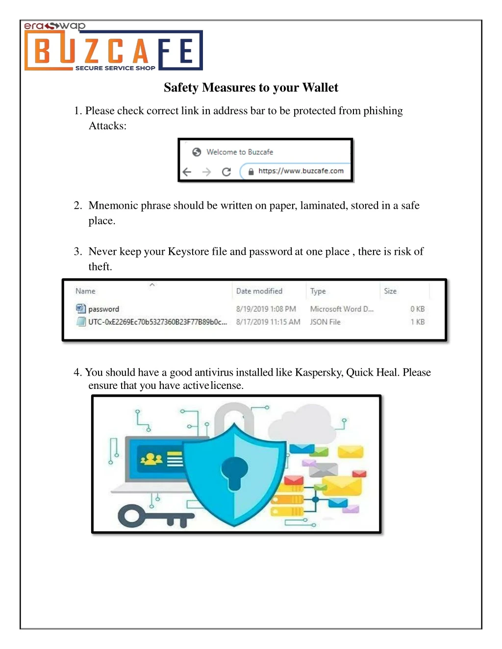 safety measures to your wallet 1 please check