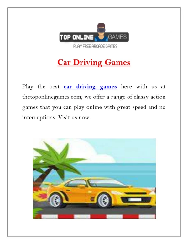 Top Car Driving Games | The Top Online Games