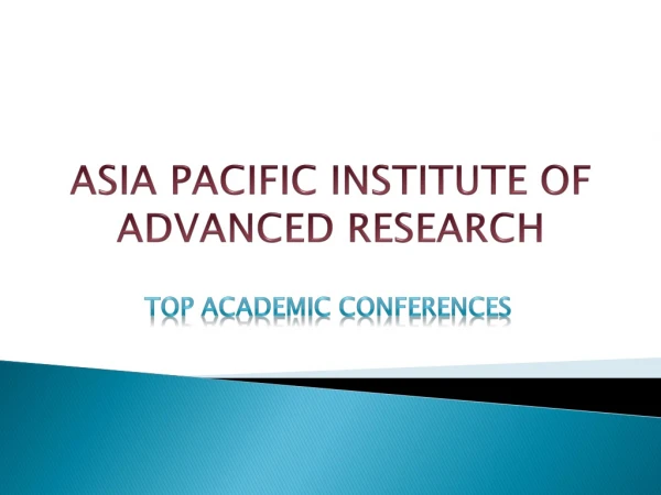 Top Academic Conferences-Apiar.org.au