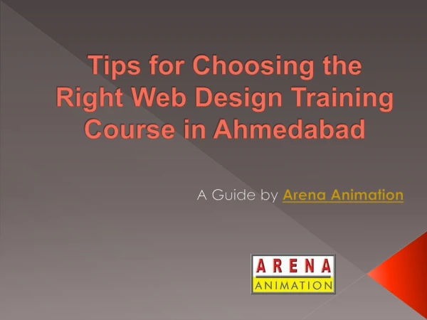 Tips for Choosing the Right Web Design Training Course in Ahmedabad